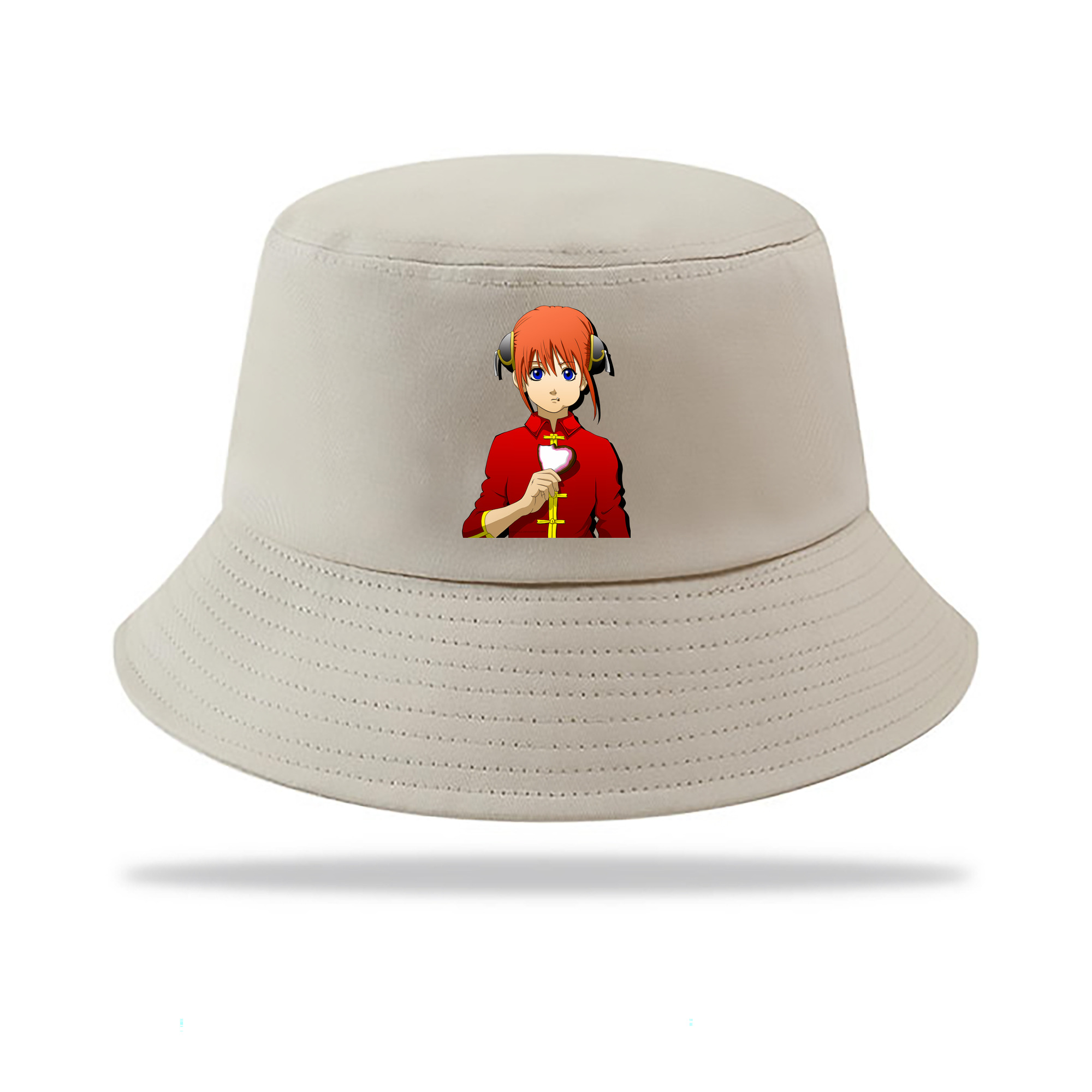 （画像用） ぎんたま 坂田銀時（さかたぎんとき） 神楽 志村新八（しむら しんぱち） GINTAMA Sakata Gintoki Kagura Shimura Shinpachi アウトドア日除けバケットハット